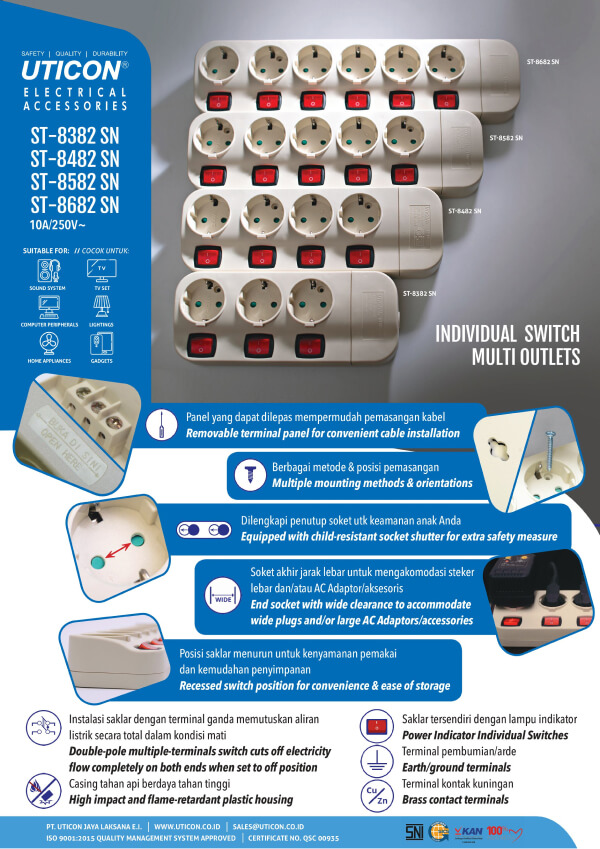 Individual Switch Multi Outlets