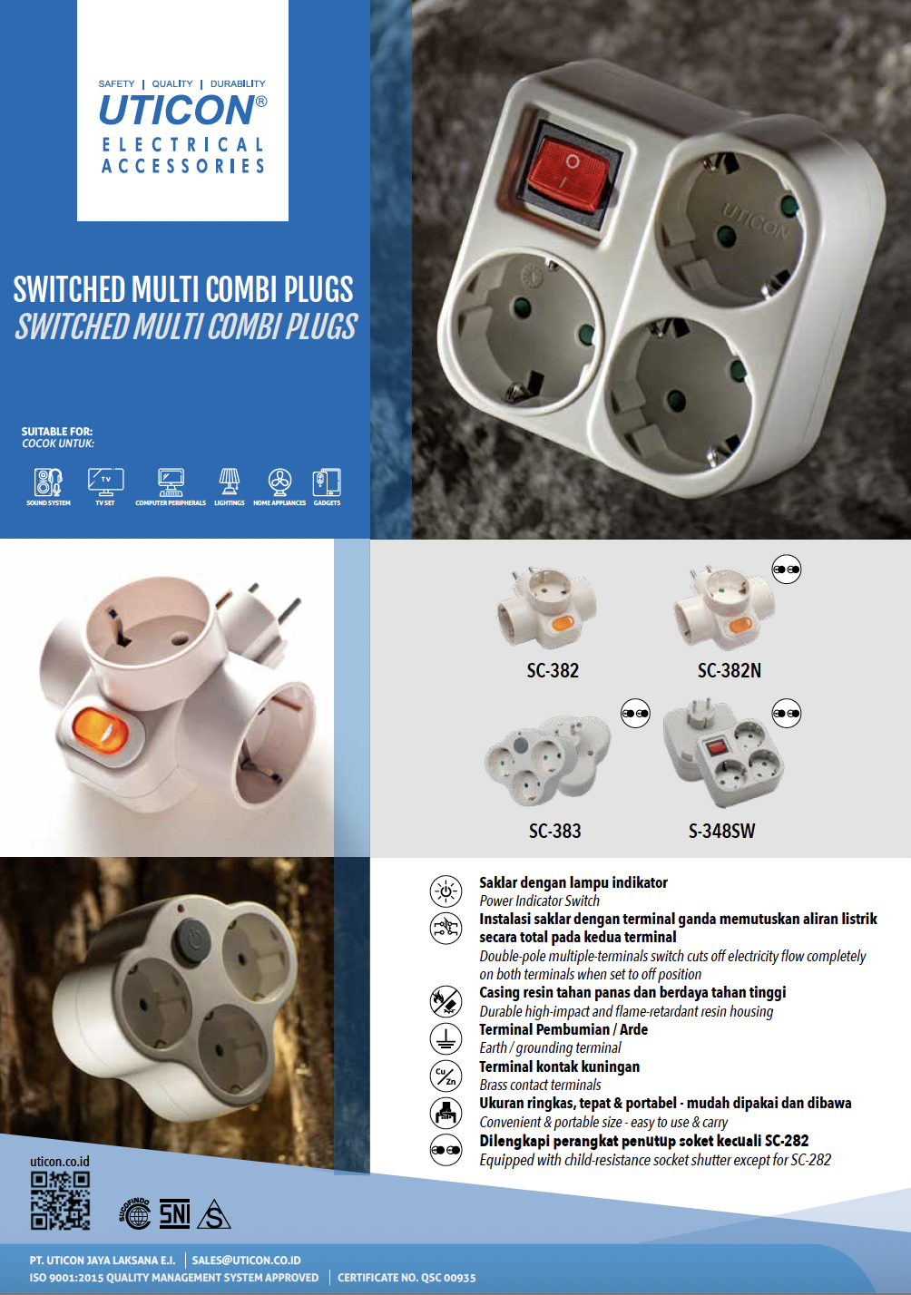 UTICON Switched Multi Combi Plugs